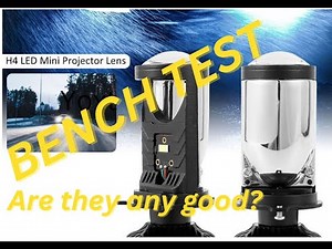 Review and Bench testing Y6 H4 LED Headlight Bulbs with Projector Lens Lamp Conversion Kit from eBay