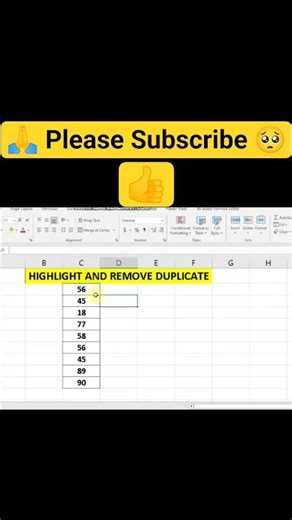 Duplicate Value Highlight Excel #excel #shortfeed #shorts