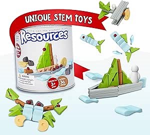 Taksa Toys Nature-Inspired Educational Unique STEM Toys Premium Stacking Blocks Preschool Resources for Kids Building Activities, Montessori Toys for 3 4 5 6 7+ Year Old Learning Game Fun Pack 36 Pcs