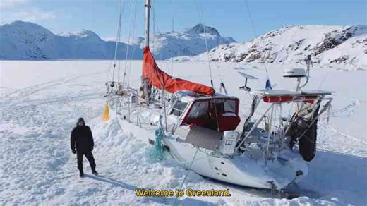 This ice-locked boat is one family’s home