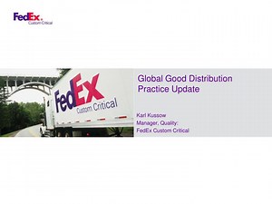 Global Good Distribution Practice Update - SlideServe