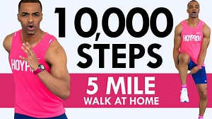 80 Min 10,000 Steps Indoor Walking No Jumping Workout #02