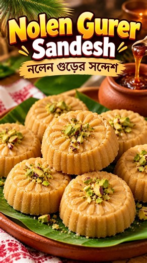 Nolen Gur Sandesh Recipe | নলেন গুড়ের সন্দেশ | Bengali Winter Sweet | Date Palm Jaggery Mithai