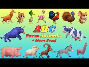 ABC Farm Animal Sounds | ABC Safari Animal Sounds + More Song | Kids TV