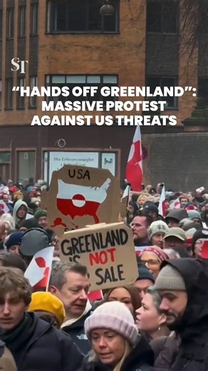Thousands protested in Denmark’s capital on Jan 17 to protest US President Donald Trump’s push to take over Greenland, an autonomous Danish territory. https://str.sg/MMJk | The Straits Times