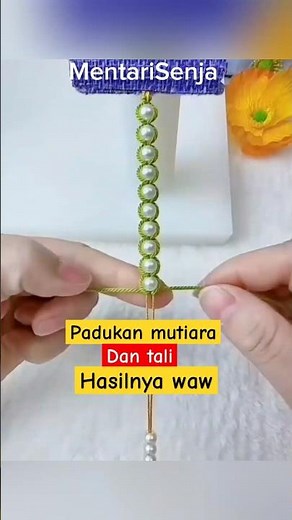 pearl string bracelet tutorial very easy