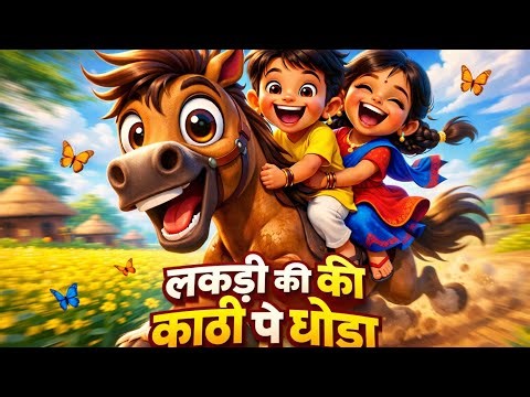 Lakdi Ki Kathi Kathi Pe Ghoda | हिंदी नर्सरी राइम्स | Kids Cartoon Song | #kidsrhymes #kidslearning