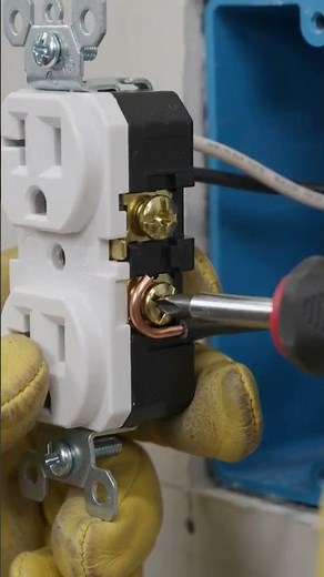 How to Install an Electrical Outlet Safely ⚡ #Shorts