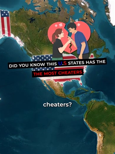 Which state has the most cheaters? Here are American states with the most cheaters. #love #girl #boy #unitedstates #miami