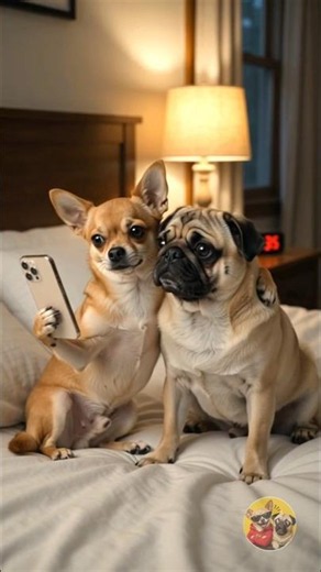 POV: You Caught Your Dogs Watching TikToks in Bed! 🤣