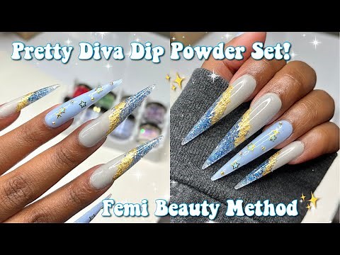 Trying Femi Beauty Method With Dip Powders | 3XL Extendo Stilettos | Nail Tutorial