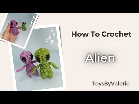 How To Crochet Mini Alien Free Amigurumi Tutorial 👽 Easy Crochet Pattern