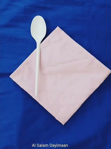 Napkin Folding Tutorial - Fork,spoon and knife Napkin folding - kid's birthday party