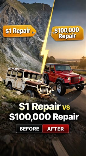 $1 Car Repair vs $100,000 Repair 🔥 | Before & After Transformation 🔥 #automobile #carrestoration