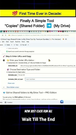 Google Drive Copy Shared Folders to My Drive Tool