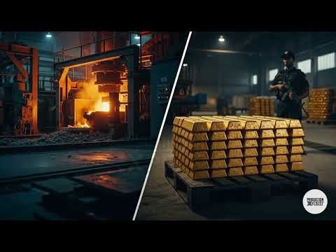 Inside the 24K Gold Factory: How Raw Ore Becomes Pure Gold Bars (Full Process)