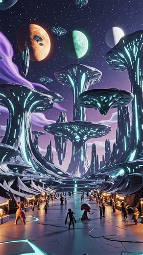 Alien City on Another Planet 👽🏙️