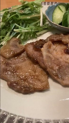 【おうちグルメ】豚肉のオイスター焼き×水菜サラダ＆納豆でヘルシー晩ごはん #homemadefood #food #japanesefood