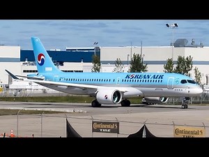 *First Flight!* Korean Air Bombardier CS300 (BCS3) Flight Action in Montreal- Mirabel (YMX/CYMX)