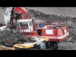 The early stages in a new opencast coal mine within The Northumbrian Coal Fied in the UK.