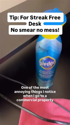 Tip for streak free desk! #fyp #tips #desk #streakfree #recommendations @pledge for the win!