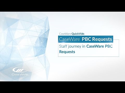 Caseware PBC Requests - Staff Journey
