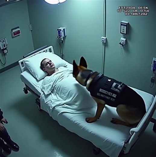 The doctors brought the dog to say goodbye to his owner, but then the smart animal suddenly started barking loudly and jumped onto the officer’s bed. What happened next left everyone speechless. Watch: [in comment] - Made with AI | Engine Evolutions