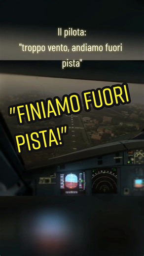 La visuale del pilota su un airbus durante un atterraggio rischioso a Punta Raisi. Devono affrontare una burrasca tra vento forte pioggia e fulmini. #landing #plane #aerei #palermo
