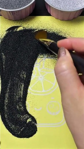 This is the process of coloring an image with powdered dye.#kreatif