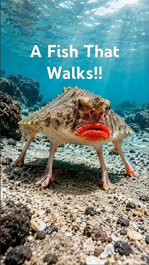 This fish doesn’t swim… it walks! |A fish with legs… and bright red lips?