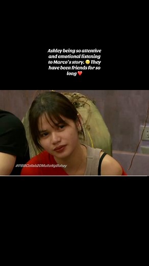 108K views · 5.1K reactions | Ashley being so attentive and emotional listening to Marco’s story. 沈 They have been friends for so long ❤️ #pbbcollab #pbbcollabupdates #ashco #ashley #marco | PBB Collab Livestream Update | Facebook