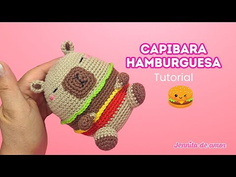 CAPI-HAMBURGER Tutorial -Amigurumi-Pattern in video English-Spanish