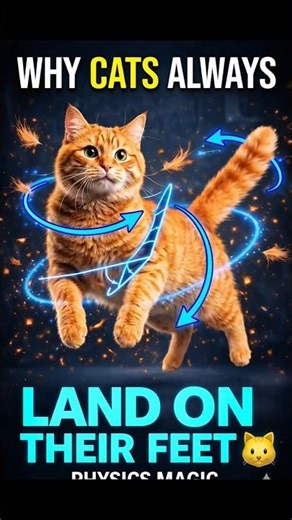 Why Cats ALWAYS Land on Their Feet (Physics Magic Revealed) 🐱