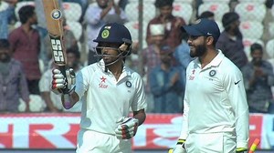 1.3M views · 2.4K shares | And…#TeamIndia declare and score 687/6 with some lusty blows in the end from Saha & Ravindra Jadeja #INDvBAN | Indian Cricket Team | Facebook