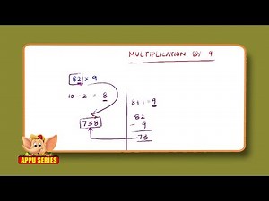 Easy way to multiply any number by 9 - Math Trick