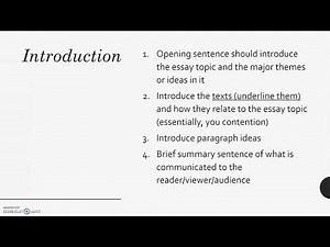 VCE Reading and Comparing: Comparative Essay Structure