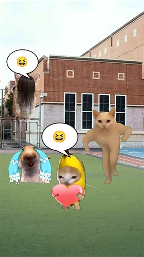 Banana cat baby & Ghost cat balloon burger 🐱❤️ #catmemes #cat #shorts #fyp #bananacat