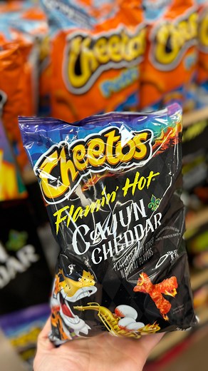 86K views · 54 reactions |  NEW Flamin’ Hot Cajun Cheddar Cheetos are at Walmart! They feature a spicy blend of Flamin’ Hot heat and zesty Cajun cheddar cheese. Would you try?! Link in bio ☺️ #walmart #flaminhot #cheetos | Walmart Gems | Facebook