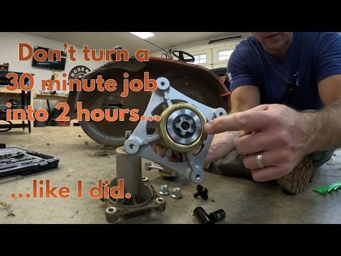 Husqvarna Riding Mower Deck Repair | Spindle, Shaft, & Blade Swap