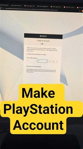Make PlayStation Account #PlayStation #PSN #CreateAccount #PlayStationAccount #PS5 #PS4 #Gaming