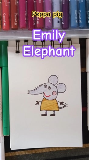 Emily Elephant from Peppa pig #drawing #peppapig