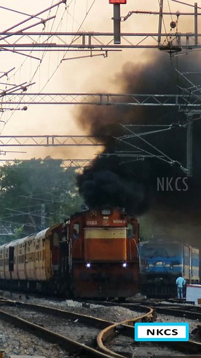 ALCO Twins Smoking Departure #bygoneera #reels #alco #IRFCA #bengaluru #secunderabad #indianrailway #Diesellocomotive #trainvideos #IndianRailways #nkcsrailmoments | NKCS Rail Moments