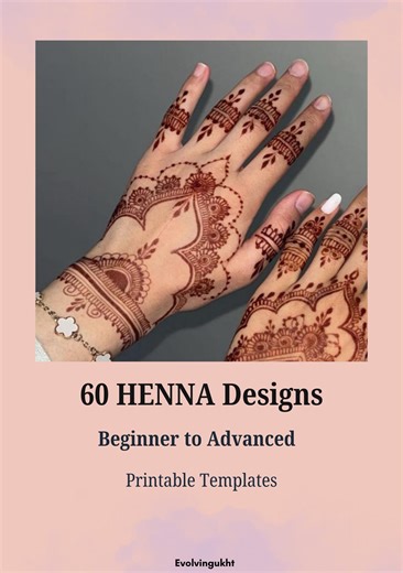 60 Henna Designs Workbook PDF | Mehndi Practice Sheets for Beginners - Etsy