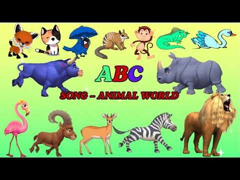 ABC Song-Animail World|English songs for children|Study with your baby
