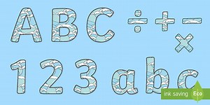 Display Lettering & Symbols (Water)