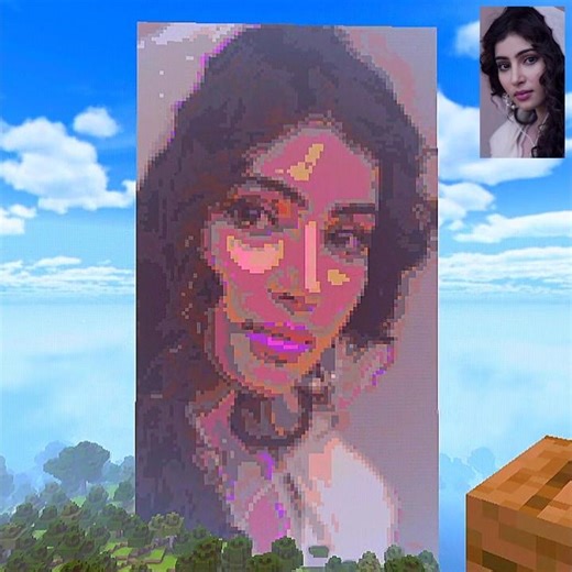 Recreating the Dhurandhar Movie Image: Minecraft Pixel Art