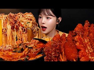 Spicy Malatang with Crispy Mala Skewers Mukbang ASMR