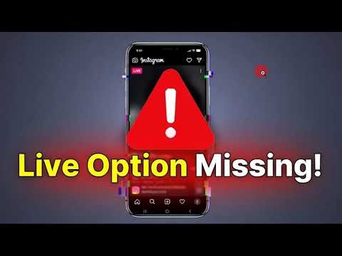How to solve Instagram Live Option Missing after latest update