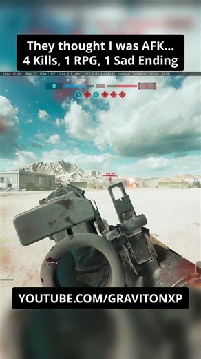 They thought I was AFK... 4 Kills, 1 RPG, 1 Sad Ending #battlefield #shorts #battlefield6 #afk