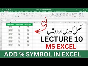 Percentage adding % symbol in excel cell